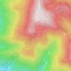 B 500 topographic map, elevation, terrain