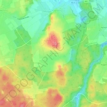 Thalham topographic map, elevation, terrain