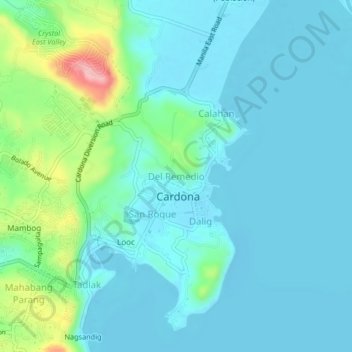 Del Remedio topographic map, elevation, terrain