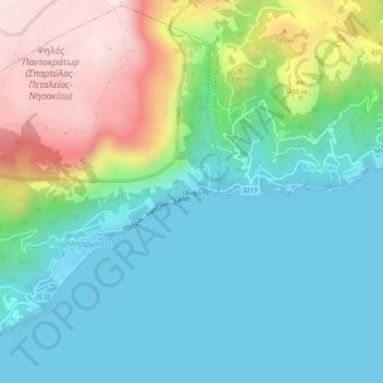 Glyfa topographic map, elevation, terrain
