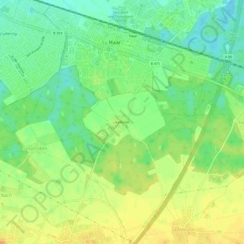 Keferloh topographic map, elevation, terrain