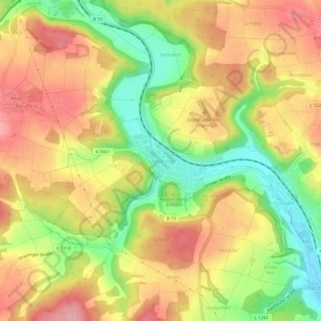 Urspring topographic map, elevation, terrain