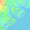 Parris Island topographic map, elevation, terrain