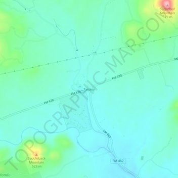 Tarpley topographic map, elevation, terrain