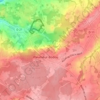 Lormettan topographic map, elevation, terrain