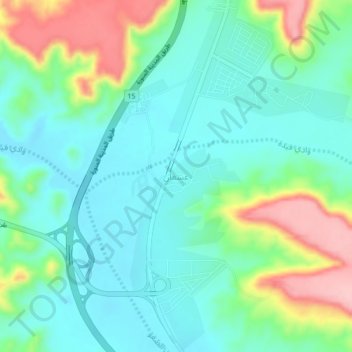 `Usfan topographic map, elevation, terrain