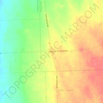 Sherwood topographic map, elevation, terrain