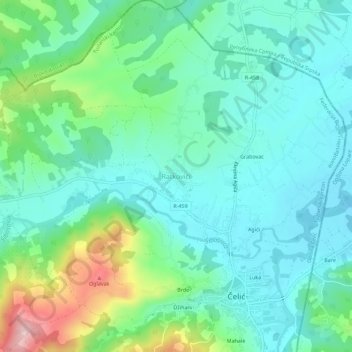 Ratkovići topographic map, elevation, terrain