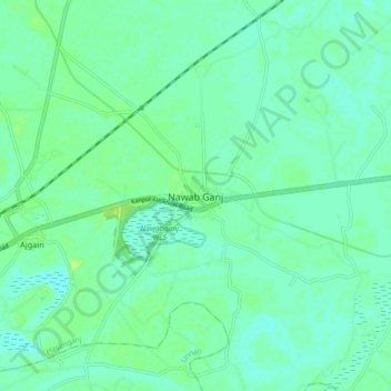 Nawab Ganj topographic map, elevation, terrain