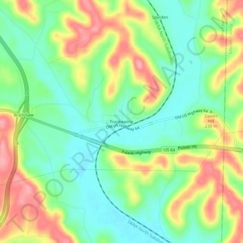 Frankewing topographic map, elevation, terrain