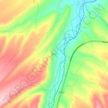 Dede topographic map, elevation, terrain