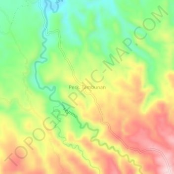 Perk. Tambunan topographic map, elevation, terrain