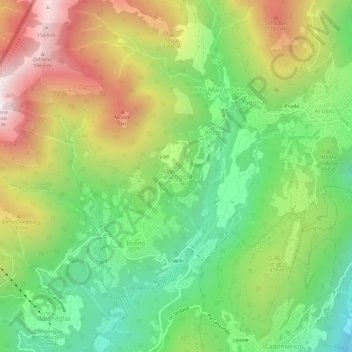 Fescoggia topographic map, elevation, terrain