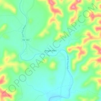 Reagan Wells topographic map, elevation, terrain