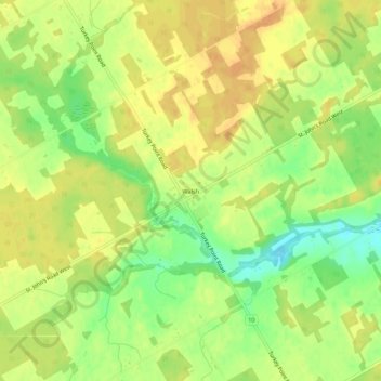 Walsh topographic map, elevation, terrain