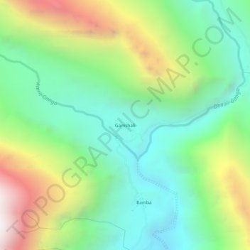 Gamshali topographic map, elevation, terrain