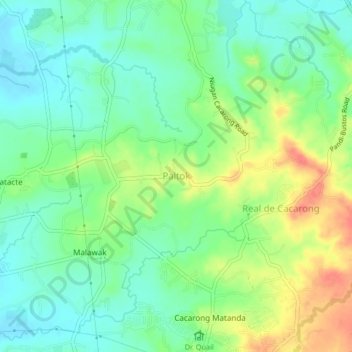 Paltok topographic map, elevation, terrain