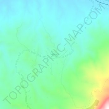 Mziraa topographic map, elevation, terrain