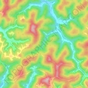 Pembroke topographic map, elevation, terrain