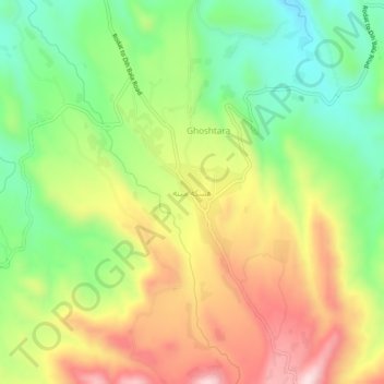 Haskah Menah topographic map, elevation, terrain