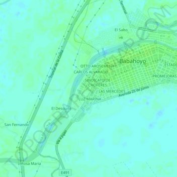 LAS LAURITAS topographic map, elevation, terrain