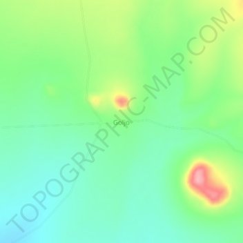Goljo topographic map, elevation, terrain