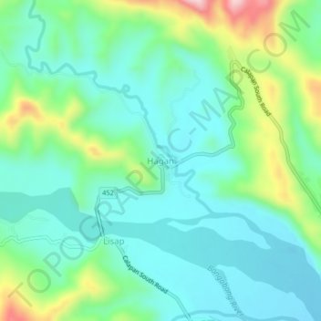 Hagan topographic map, elevation, terrain