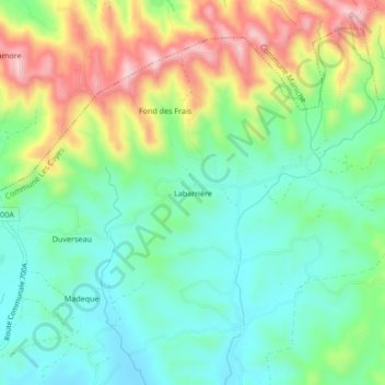 Labarrière topographic map, elevation, terrain