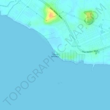 Tanjung Ketapang topographic map, elevation, terrain