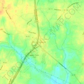 Templeton topographic map, elevation, terrain