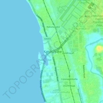 18th Mile Post Junction topographic map, elevation, terrain