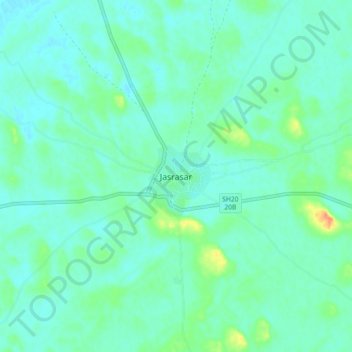 Jasrasar topographic map, elevation, terrain