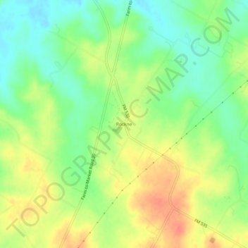 Rockne topographic map, elevation, terrain