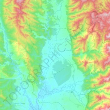 Chiang Klang topographic map, elevation, terrain