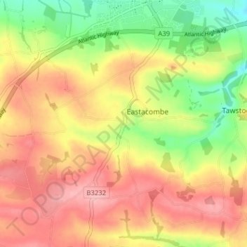 St John's Chapel topographic map, elevation, terrain