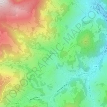 Remomont topographic map, elevation, terrain
