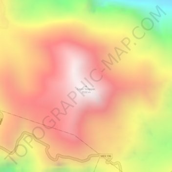 Cerro Teotepec topographic map, elevation, terrain