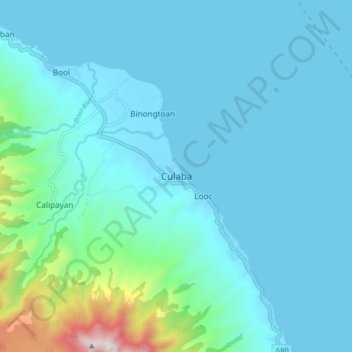 Culaba topographic map, elevation, terrain