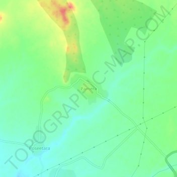 Pamera topographic map, elevation, terrain