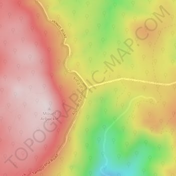 Arbuckle Junction topographic map, elevation, terrain