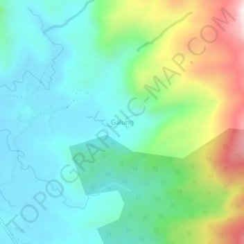 Galung topographic map, elevation, terrain