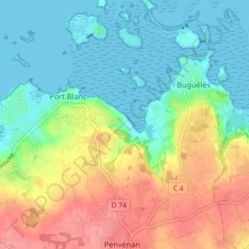 Pellinec topographic map, elevation, terrain