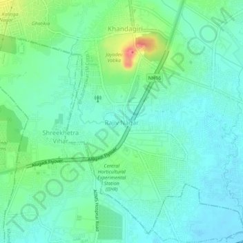 Rajiv Nagar topographic map, elevation, terrain