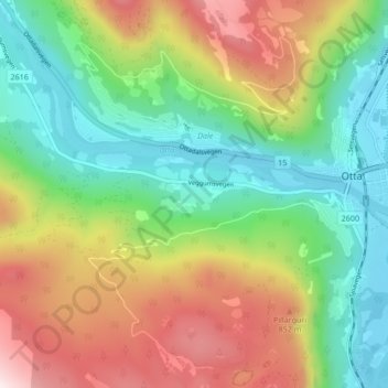 To topographic map, elevation, terrain