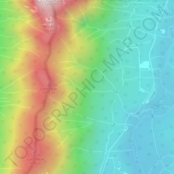 Temple Giant topographic map, elevation, terrain