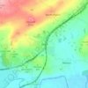 Huby topographic map, elevation, terrain