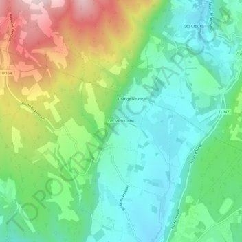 Les Michouilles topographic map, elevation, terrain