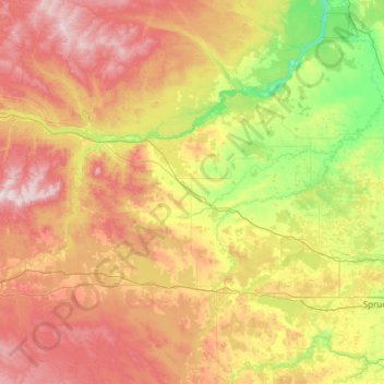 Mayerthorpe (town) topographic map, elevation, terrain