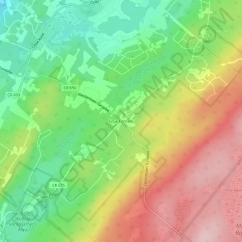Four Corners topographic map, elevation, terrain