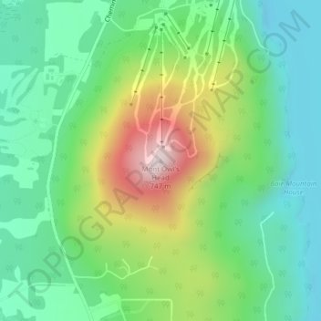 Mont Owl's Head topographic map, elevation, terrain